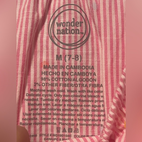 NWOT Wonder Nation Girl’s Sleeveless Dress Sz 7/8 - Picture 4 of 4